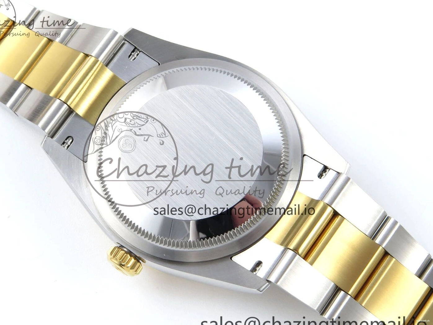 YG Textured Diamonds 126283RBR Dial YG Oyster EWEF SS Best Edition DateJust A3235 Bracelet on 36 0420